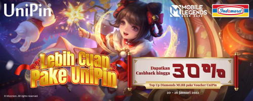 Lebih Cuan Pake UniPin – Dapatkan Cashback Hingga 30% Setiap Top Up Diamonds MLBB Pake Voucher UniPin